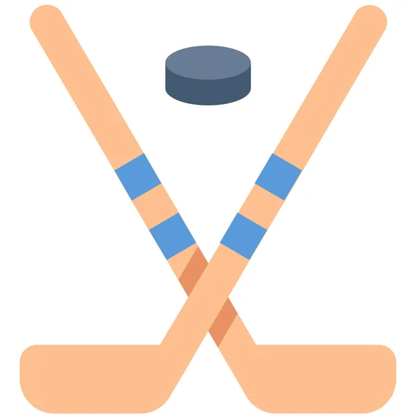 Activiteit Spel Hockey Pictogram Winter Categorie — Stockvector