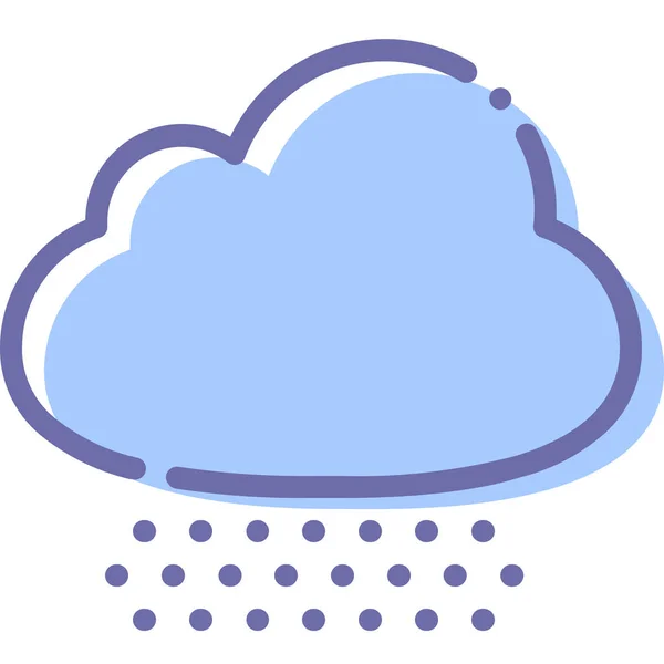 Cloud Cloudy Snow Icon Filled Outline Style — Stock Vector