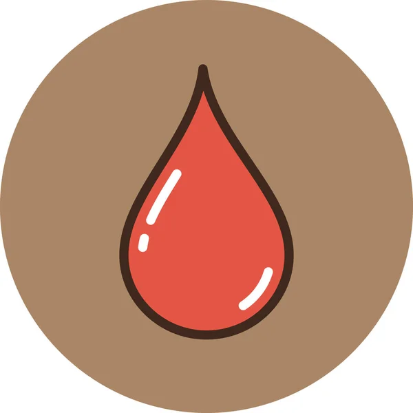 Gota Goteo Sangre Icono Estilo Contorno Lleno — Archivo Imágenes Vectoriales