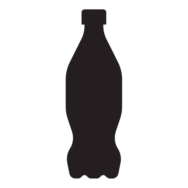 Ikon Solid Plastik Botol Dalam Gaya Solid - Stok Vektor