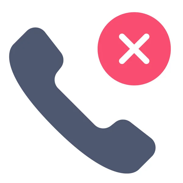 Call Phone Break Icon Flat Style — Stock Vector
