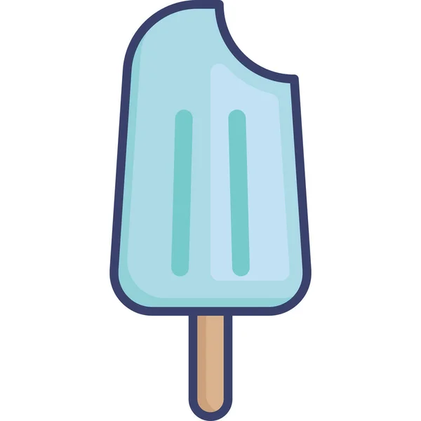 Cold Cream Dessert Icon — Stock Vector