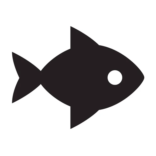 Рыба Твердые Больницы Значок Здравоохранения Твердом Стиле — стоковый вектор