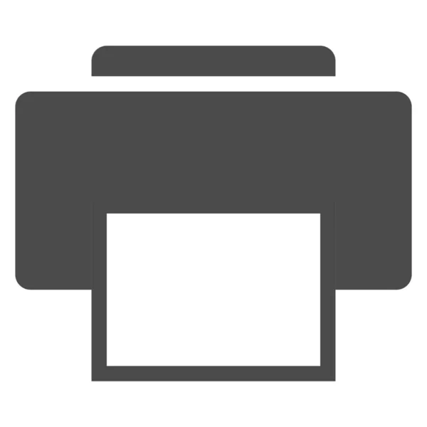 Drucksymbol Für Dokumentdateien Solid Stil — Stockvektor