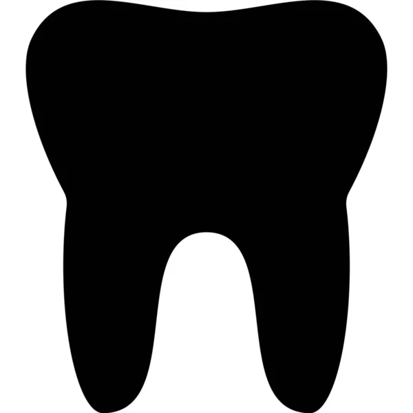Icono Medicina Dentista Dental Estilo Sólido — Archivo Imágenes Vectoriales