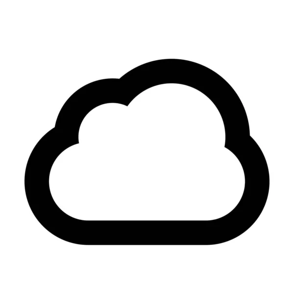 Хмарна Хмарна Іконка Розкиданого Суцільному Стилі — стоковий вектор