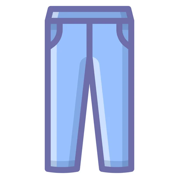 Pantalón Ropa Icono Pantalón Estilo Esquema Relleno — Vector de stock