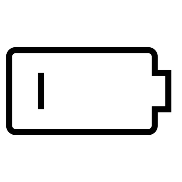 バッテリー概要音と音楽のアイコンをアウトラインスタイルで表示 — ストックベクタ
