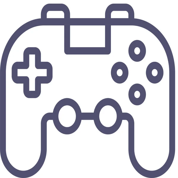 Controlador Icono Del Juego Del Dispositivo Estilo Esquema — Vector de stock