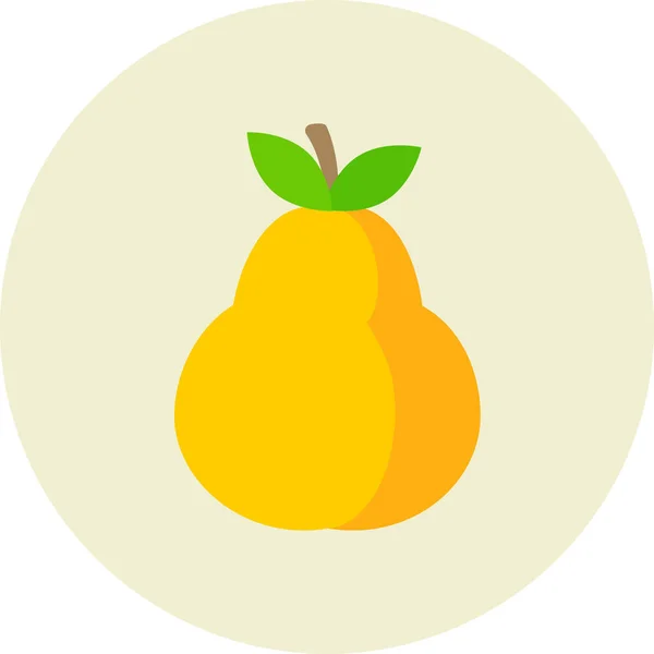 Food Fruit Pear Εικονίδιο Επίπεδο Στυλ — Διανυσματικό Αρχείο