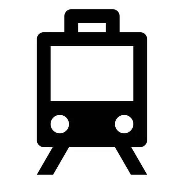 Tramvay Simgesini Katı Biçiminde Imzala — Stok Vektör