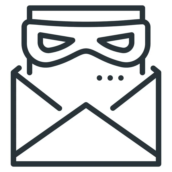 Ikona Spamu Mail Malware — Wektor stockowy