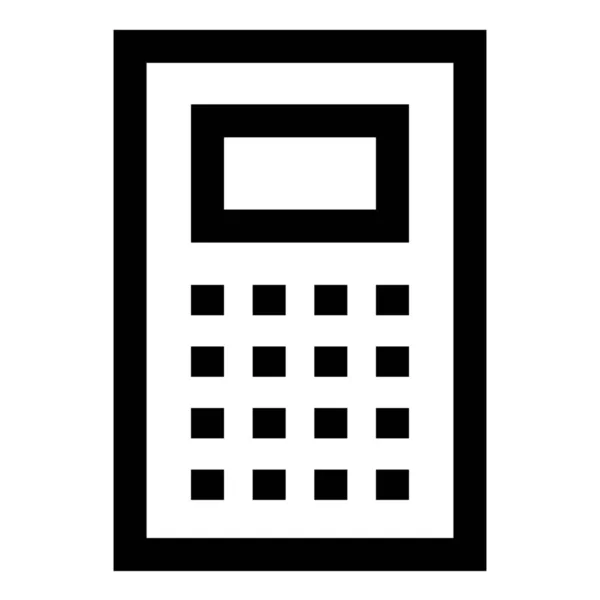 Calculer Icône Contour Calculatrice Dans Style Contour — Image vectorielle