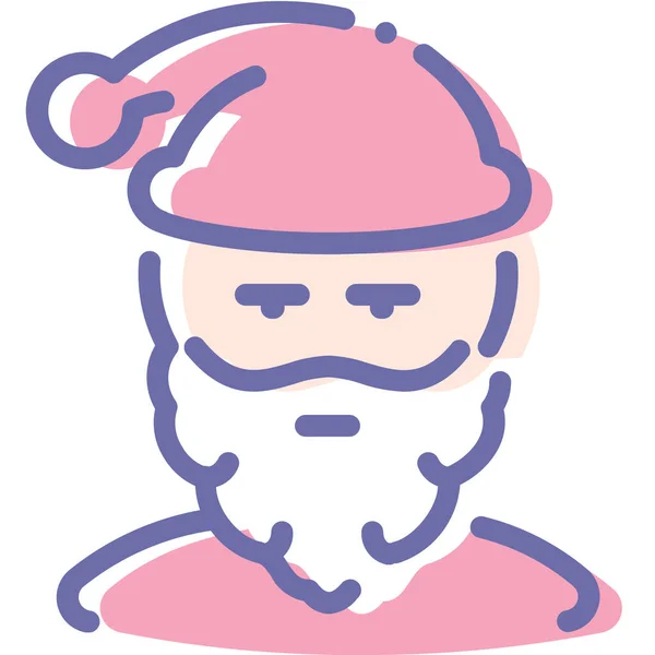 Avatar Christmas Claus Icon — Stockvektor