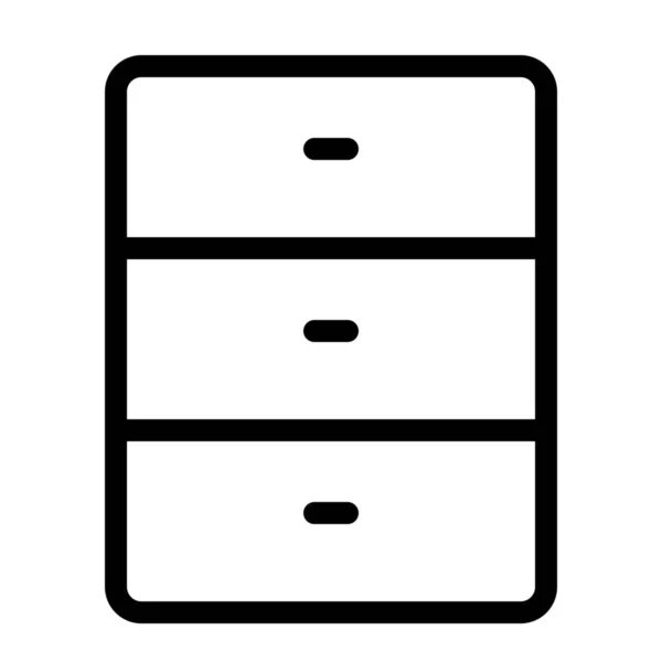 Box Locker Icona Outline Stile Outline — Vettoriale Stock