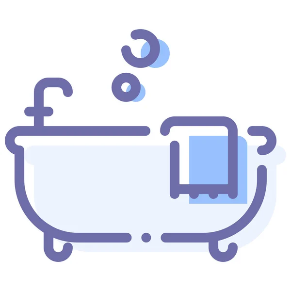 Fürdőkád Lounge Ikon — Stock Vector