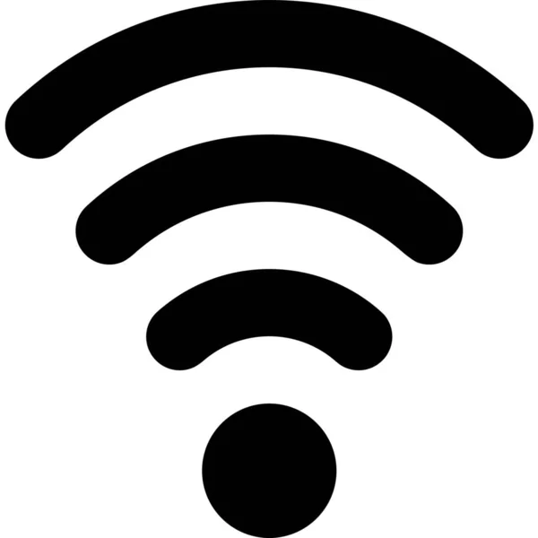ソリッドスタイルの接続ネットワーク信号アイコン — ストックベクタ