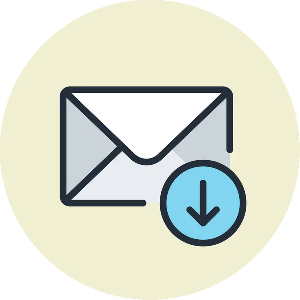 Télécharger Icône Mail Dans Style Contour Rempli — Image vectorielle