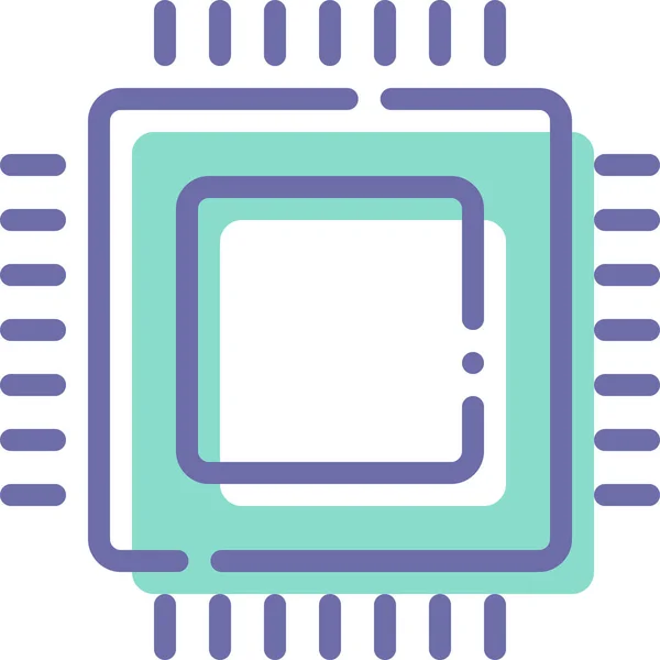 Chip Icono Hardware Cpu — Vector de stock