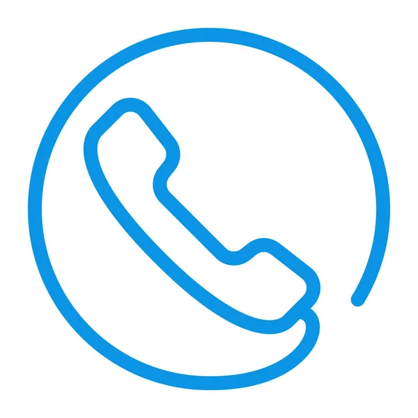 Icono Del Signo Contacto Del Teléfono Estilo Contorno Lleno — Vector de stock