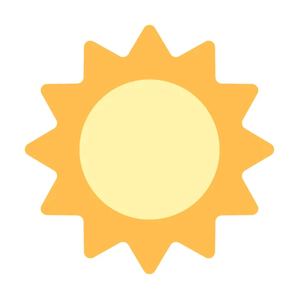 Солнечная Иконка Flat Стиле Flat — стоковый вектор