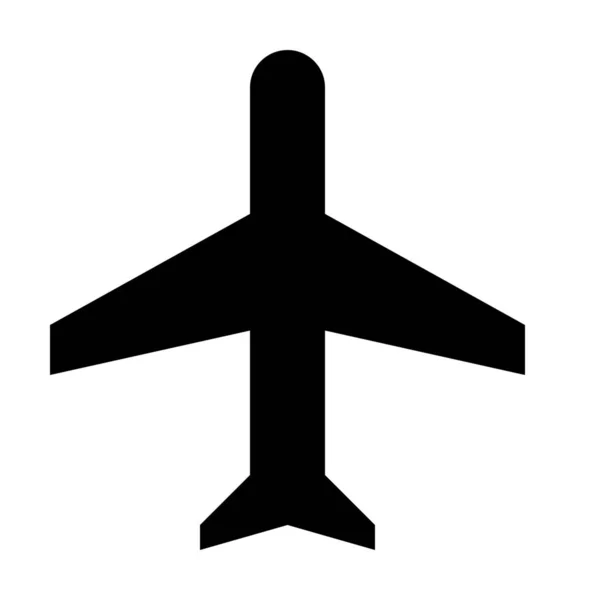 Flughafen Modus Flugzeug Symbol Solid Stil — Stockvektor