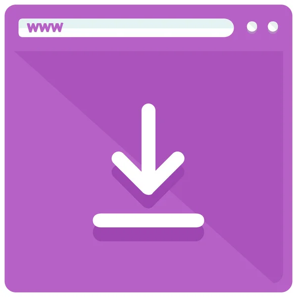 Descargar Icono Del Navegador Página Web Estilo Plano — Vector de stock
