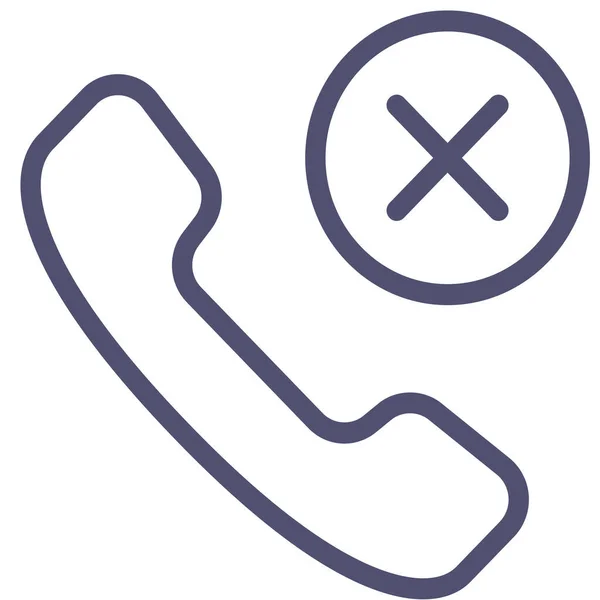 Kontakt Ikona Telefonu Komórkowego Stylu Zarys — Wektor stockowy