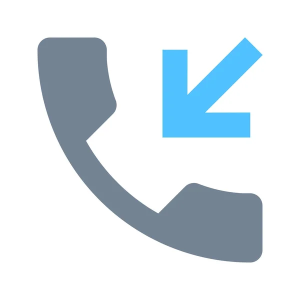 Call Incoming Mobile Icon Flat Style — Stock Vector