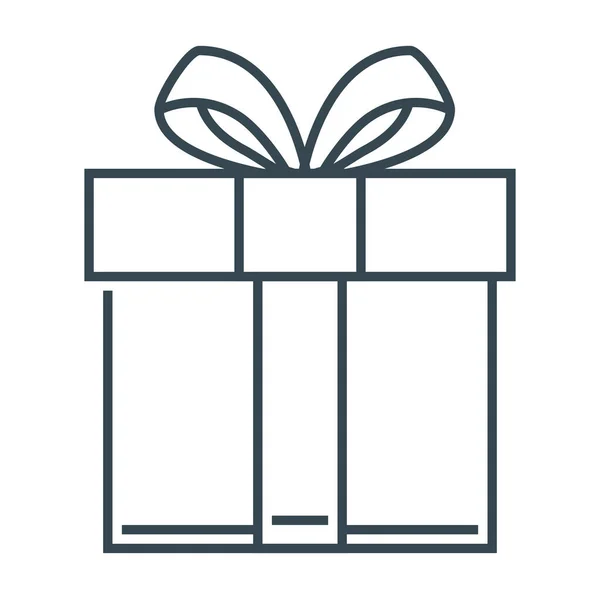 Icono Regalo Caja Estilo Esquema — Vector de stock