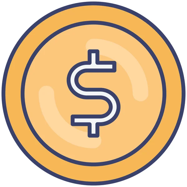 Argent Comptant Monnaie Icône — Image vectorielle