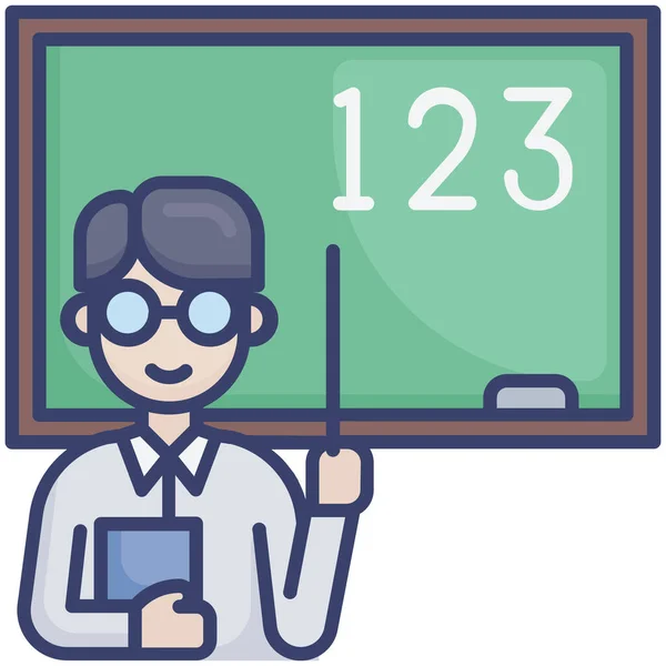 Schoolbord Onderwijs Lezing Icoon — Stockvector