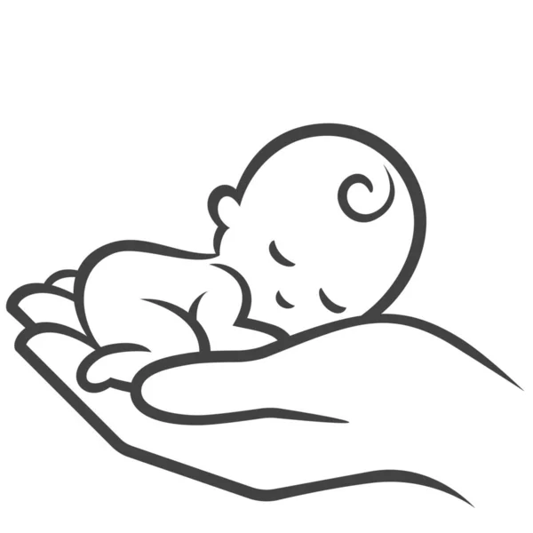 Ícone Sonho Cuidado Bebê — Vetor de Stock