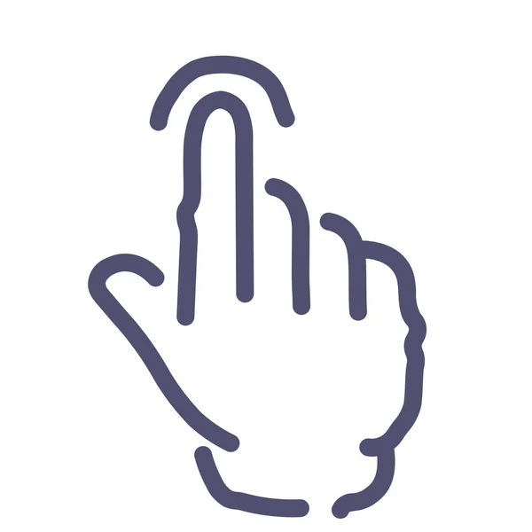 Ikona Dotykania Ręcznego — Wektor stockowy