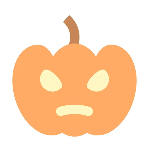 Halloween Pumpkin Flat Icon Flat Style — Stock Vector