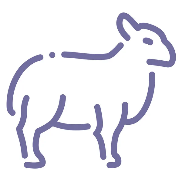 Ewe Mutton Ram Icon Categoría Naturaleza Aire Libre Aventura — Vector de stock