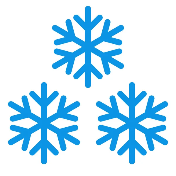 Παγετός Χιόνι Νιφάδες Εικονίδιο Γεμισμένο Στυλ Περίγραμμα — Διανυσματικό Αρχείο