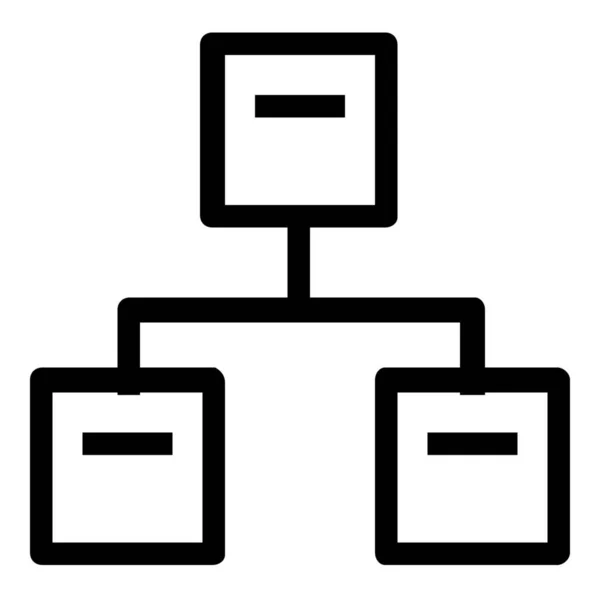 Піктограма Налаштування Сервера Бази Даних Стилі Контур — стоковий вектор