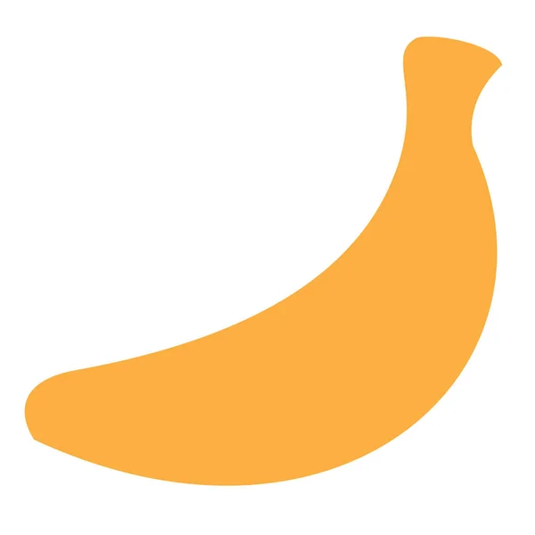 Banaan Fruit Voedsel Pictogram Vaste Stijl — Stockvector