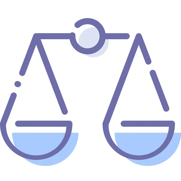 Ισορροπία Συγκρίνουν Εικονίδιο Δικαιοσύνης Γεμισμένο Στυλ Περίγραμμα — Διανυσματικό Αρχείο