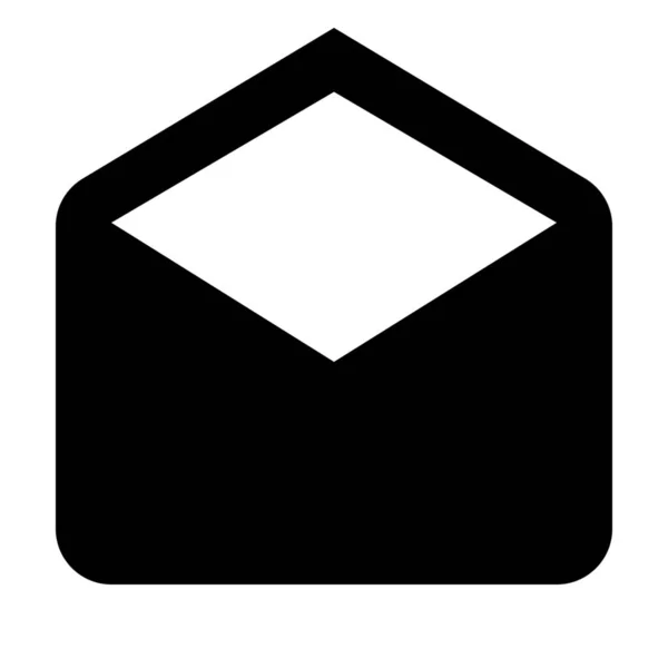 Sobre Correo Icono Abierto Estilo Sólido — Archivo Imágenes Vectoriales