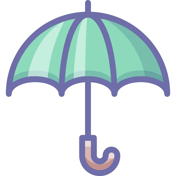 Ikona Ochrony Parasol Stylu Wypełniony Zarys — Wektor stockowy