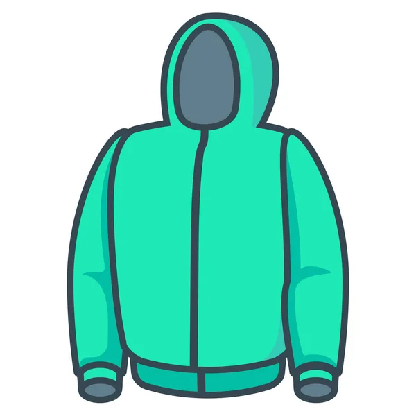 Hood Hoody Jacket Icon Filled Outline Style — Stock Vector