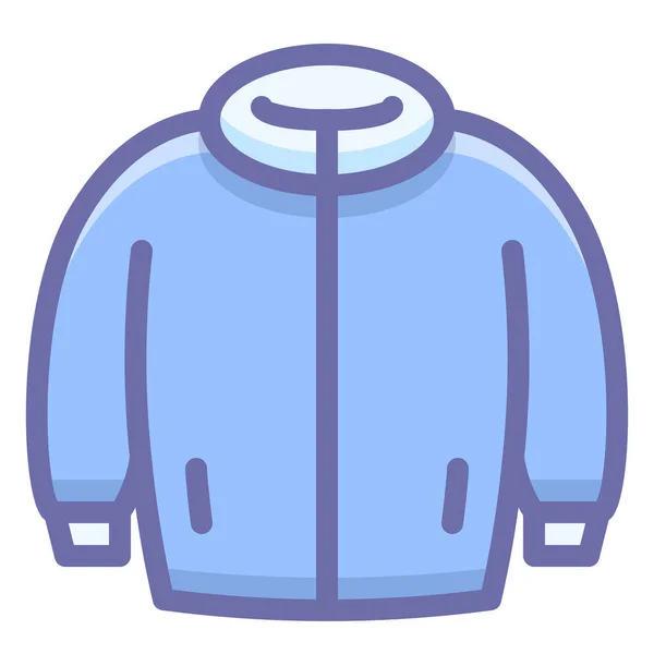 Chaqueta Abajo Icono Invierno Estilo Contorno Lleno — Vector de stock