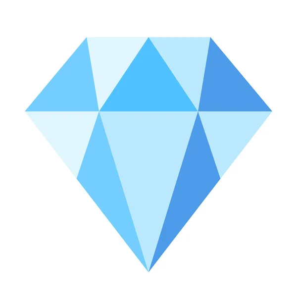Diamant Cadeau Platte Icoon Platte Stijl — Stockvector