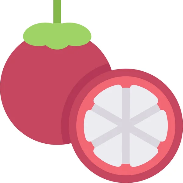 Icono Fruta Comida Cereza Agricultura Agricultura Jardinería Categoría — Vector de stock