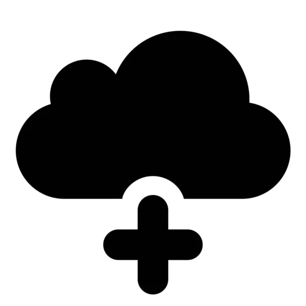 Neues Cloud Solid Symbol Solid Stil — Stockvektor