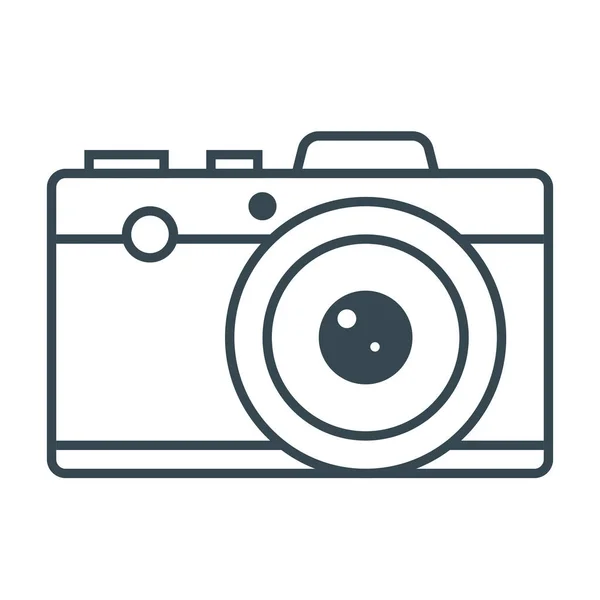 Camera Foto Pictogramă Multimedia Stil Schiță — Vector de stoc