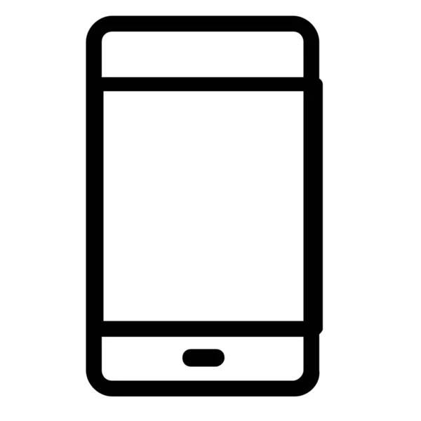 Ikona Konturu Smartfona Urządzenia Konturze — Wektor stockowy
