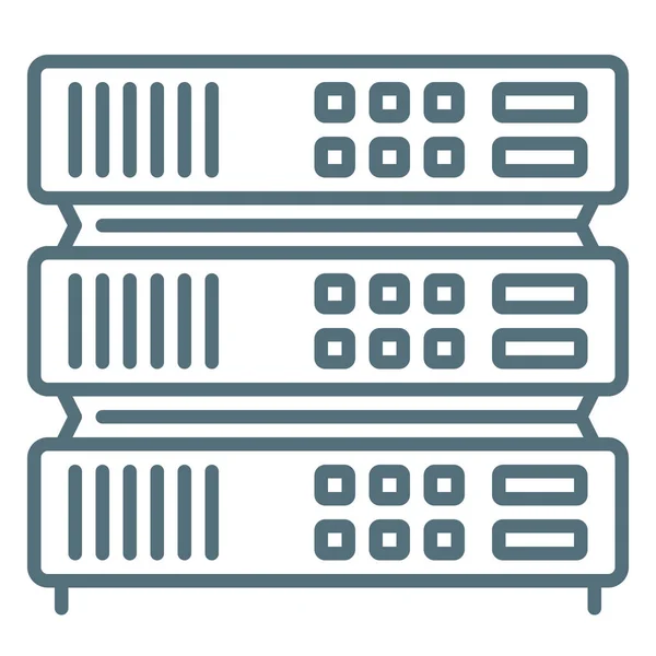 Network Pack Server Symbol Outline Stil — Stockvektor